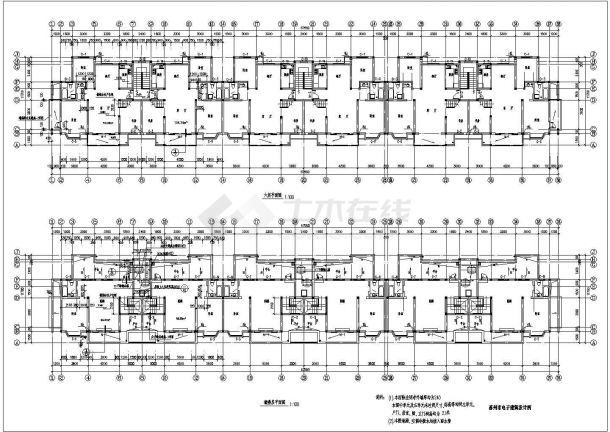 某商住楼建筑设计施工全套户型方案CAD图纸-图二