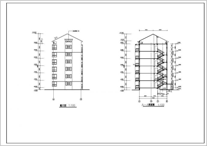 某小区私人住宅楼建筑设计施工全套方案CAD图纸_图1