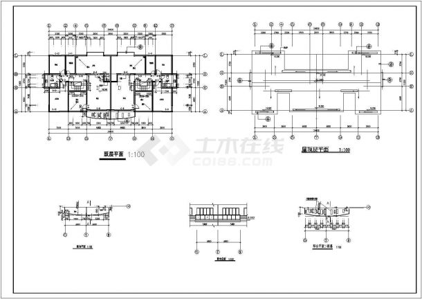 某小区私人住宅楼建筑设计施工全套方案CAD图纸-图二