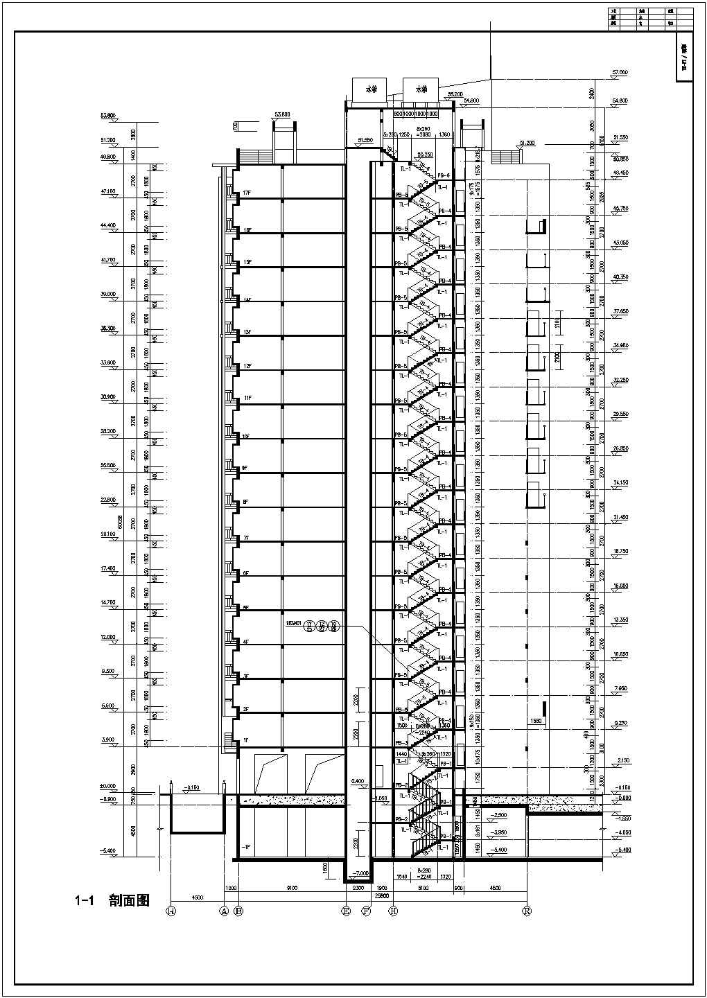 某现代小区多层住宅楼建筑设计施工全套方案CAD图纸