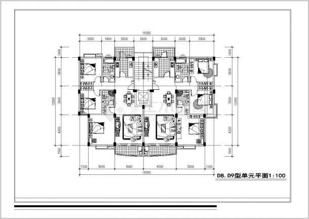 某市高层住宅小区建筑CAD设计图-图二