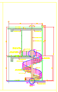 钢结构圆形楼梯详细设计cad施工图纸