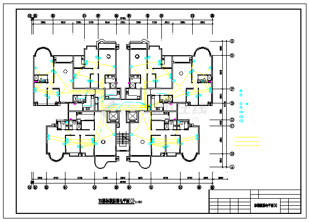 高层18层商住楼全套电气CAD施工图纸-图二