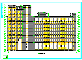 高层办公楼cad建筑设计平立剖面图_图1