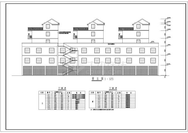 某现代商住楼建筑设计施工全套方案CAD图纸-图二
