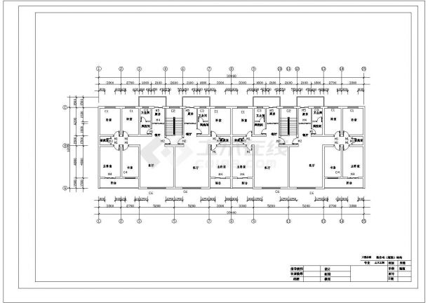 6000平米六层框架结构办公楼建筑图纸-图二