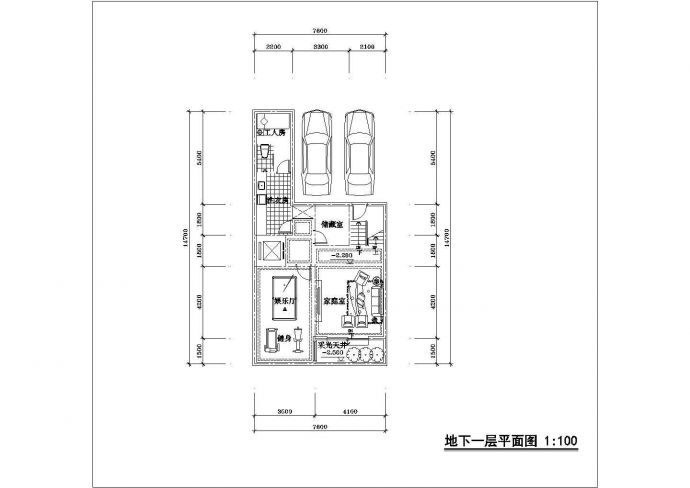 某城中联排三房住宅建筑标准化户型设计施工CAD图纸_图1