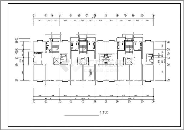 泰州市花坛小区7层砖混结构住宅楼全套给排水系统设计CAD图纸-图二