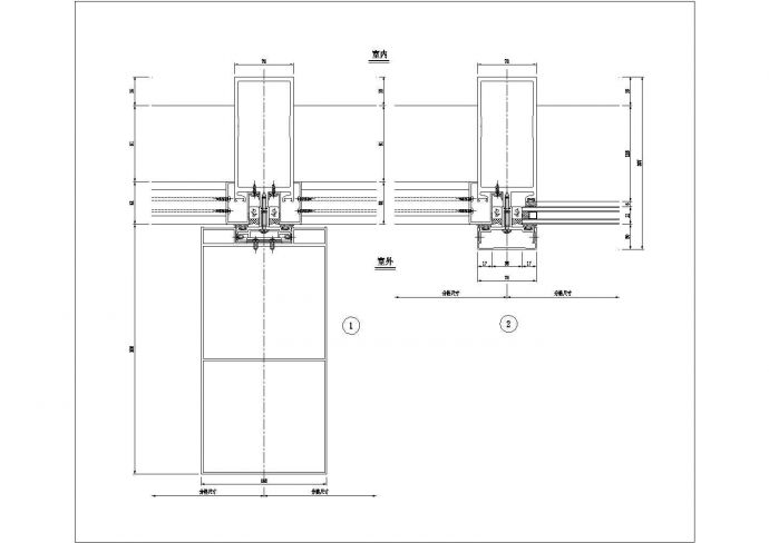 某铝板幕墙横剖CAD完整设计节点_图1