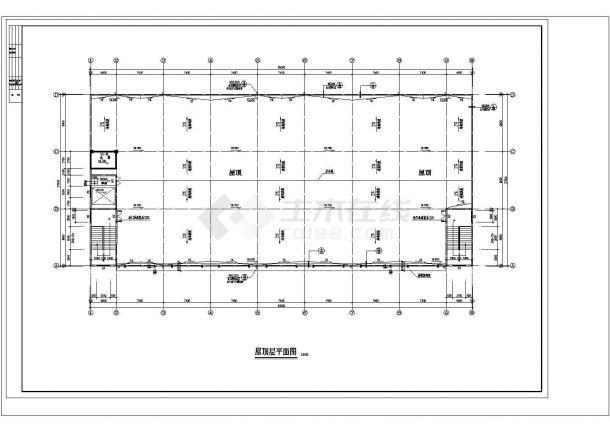 长60米 宽27米 4层6594平米厂房车间建筑设计施工图-图二