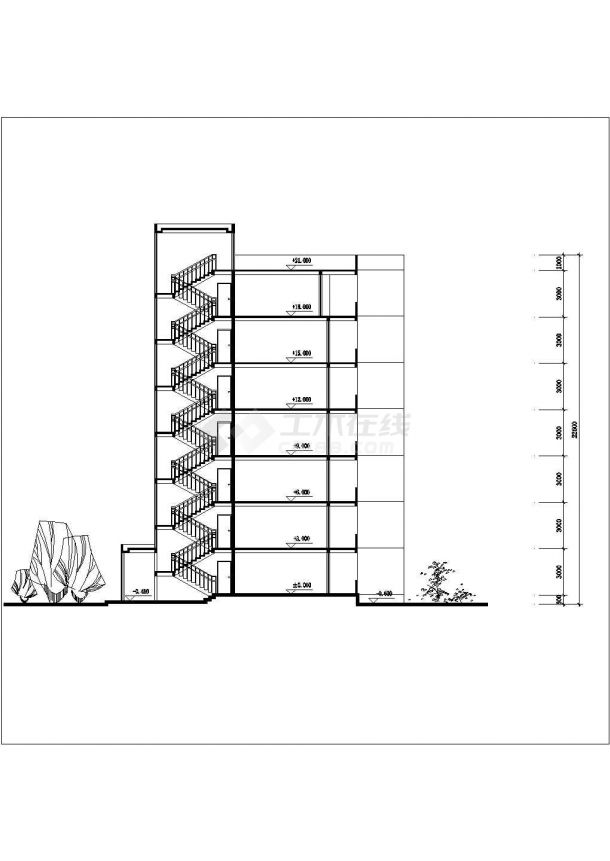 某县城跃层小区住宅楼建筑方案设计施工详图（含各户型面积说明）-图二