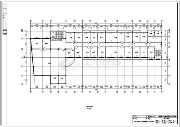 办公楼设计_4837.9平米，六层框架综合办公楼（含计算书、建筑、结构图纸）cad图纸-图二