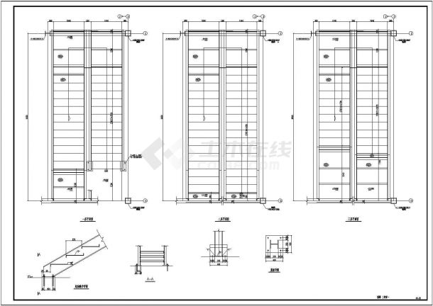 厂房设计_多层钢结构厂房结构设计CAD图纸-图一
