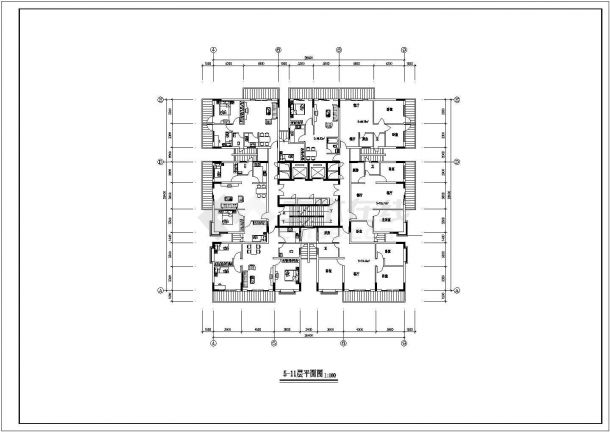 信阳市四一路某社区26层住宅楼全套建筑设计CAD图纸（含电梯机房层）-图一