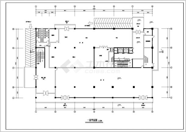 信阳市四一路某社区26层住宅楼全套建筑设计CAD图纸（含电梯机房层）-图二