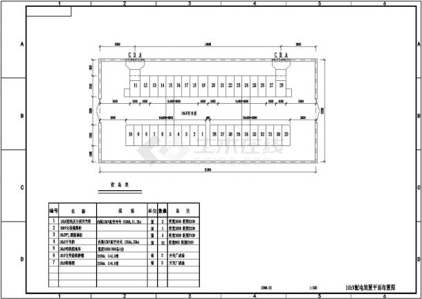 110kV变电站10kV配电装置接线设计cad设计图纸-图一