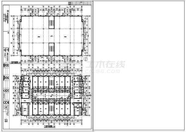 5387平方米六层框架员工宿舍楼（工程量计算书、清单、CAD图19张）cad图纸-图二