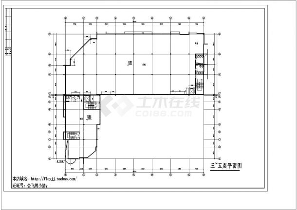 长66米 宽59.7米 5层L型厂房车间建筑设计施工图-图二