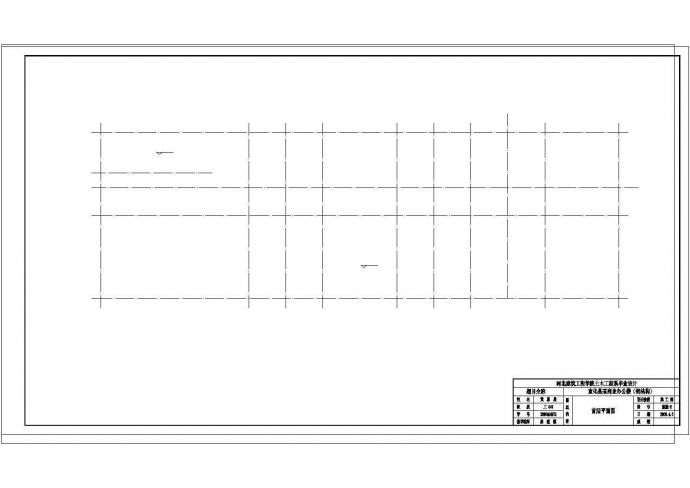 办公楼设计_6048㎡六层钢框架办公楼设计（计算书、建筑、结构图）cad图纸_图1