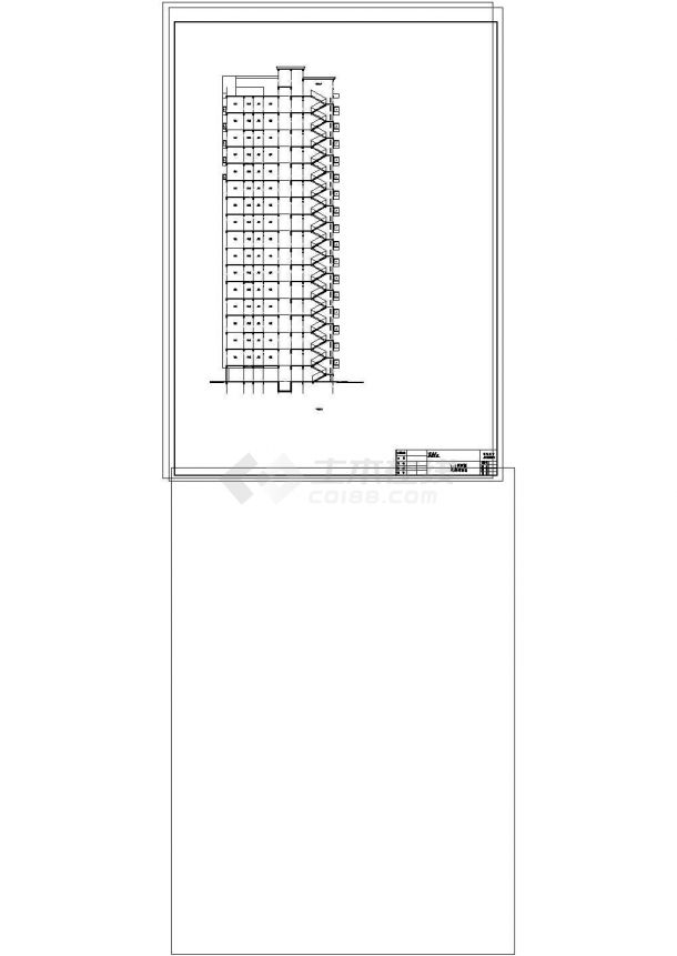 7662.38㎡17层住宅楼土建工程招标控制价（含CAD图全套、清单计价）cad图纸-图一