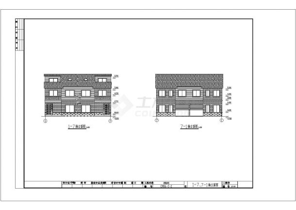 2层农村住宅建筑设计图【CAD平立剖 1JPG外观效果图】-图二