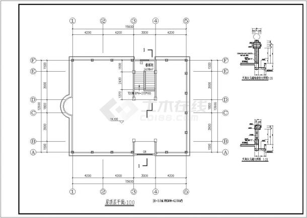 某私人商住宅楼建筑设计施工全套方案CAD图纸（含设计说明）-图二
