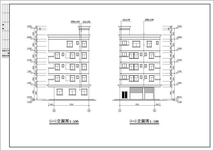 某现代私人住宅楼建筑设计施工全套方案CAD图纸（含设计说明）_图1