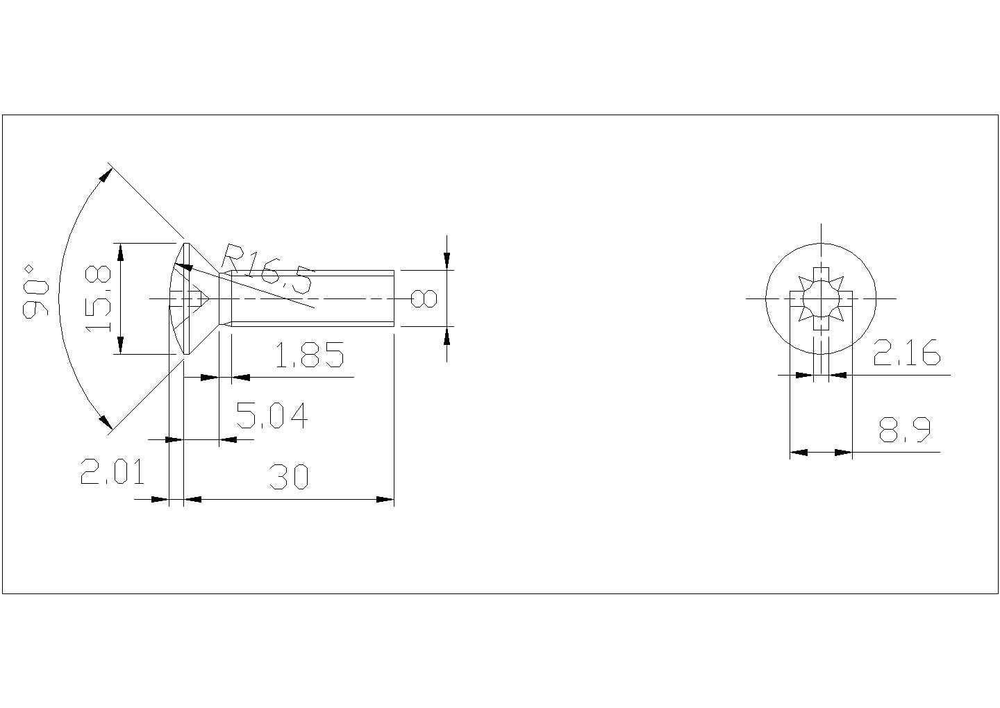 某螺钉十字槽半沉头螺钉CAD全套施工设计图