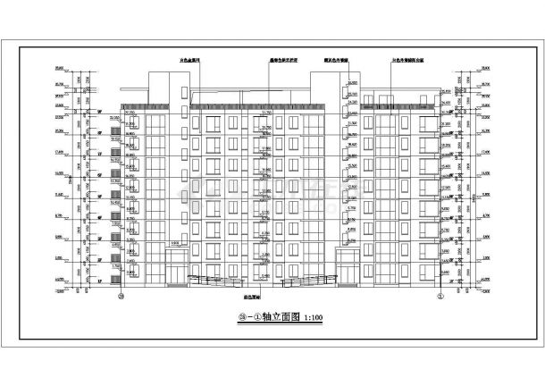 某城市小区高层住宅楼建筑设计施工全套方案CAD图纸-图二