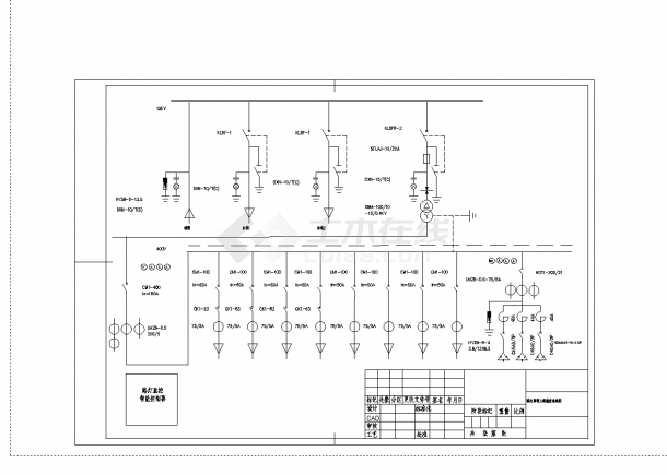 100KVA路灯监控箱变系统设计施工cad图纸-图二