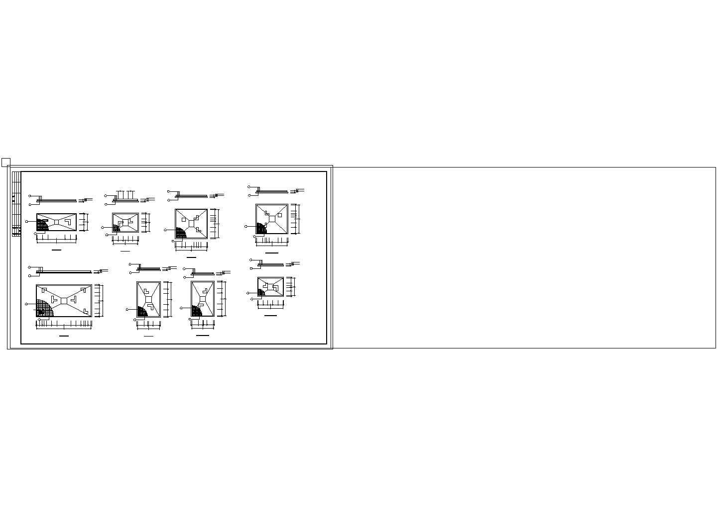 三层异形框架柱结构住宅楼设计CAD图
