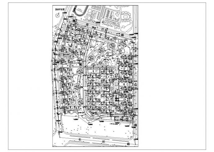 某居民小区建筑规划设计施工全套方案CAD图纸_图1