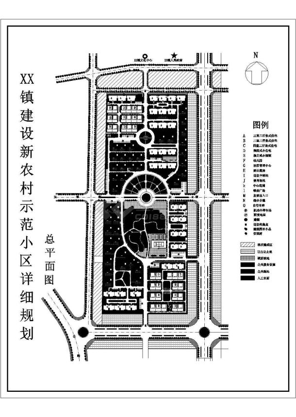 某居民小区建筑平面设计施工全套方案CAD图纸-图一