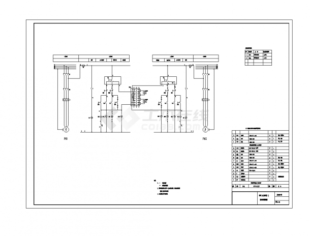 废水处理工程电气系统设计施工cad图纸-图一