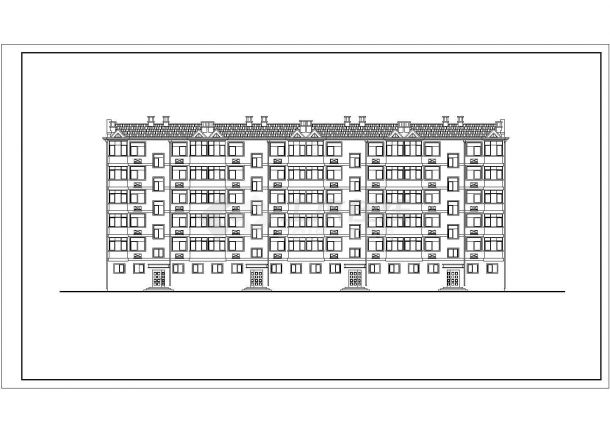某城镇居民小区住宅建筑设计施工方案CAD图纸-图二