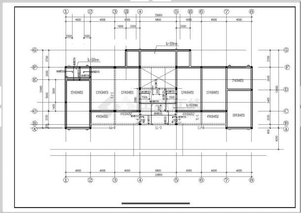 办公楼设计_水库办公楼建筑结构设计CAD图-图一