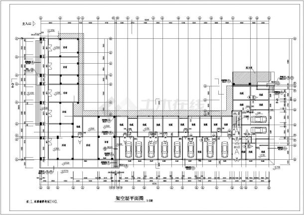 某城市中心住宅小区建筑设计施工方案CAD图纸-图一
