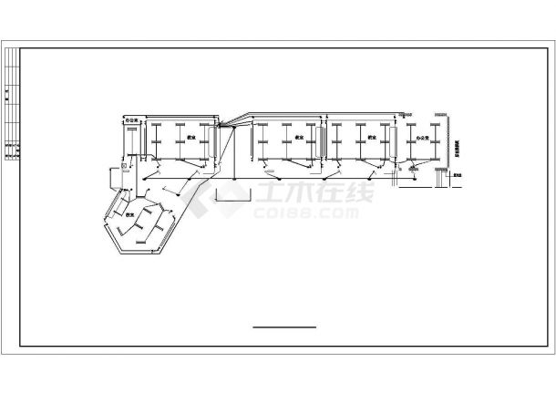 某2116平方米四层实验中学教学楼电气cad图纸设计方案-图二
