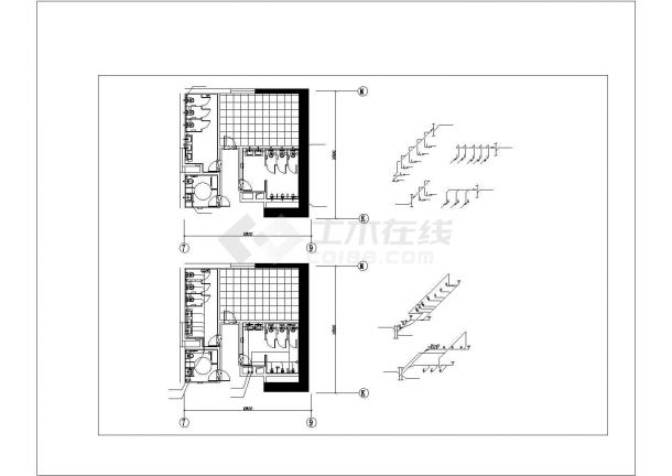 [陕西]超高层办公楼喷淋及给排水管道专项CAD施工图-图一
