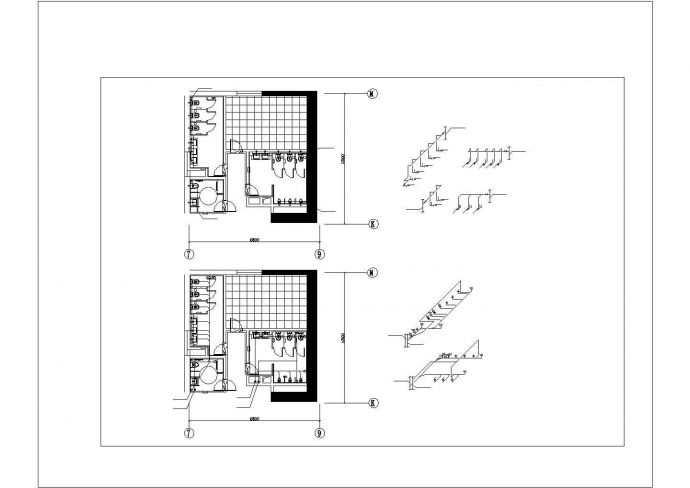 [陕西]超高层办公楼喷淋及给排水管道专项CAD施工图_图1