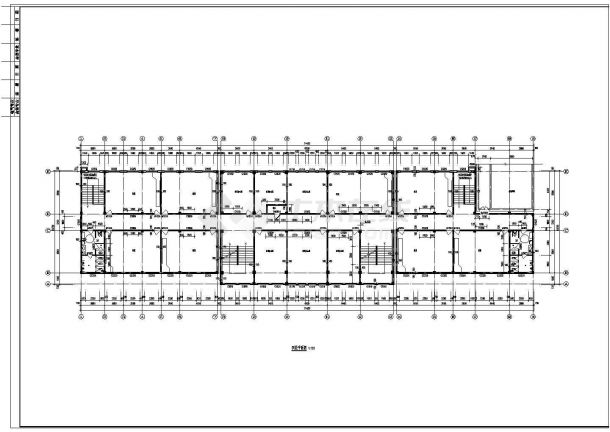 某5238.23㎡四层仿古建中学教学楼建筑施工图-图一