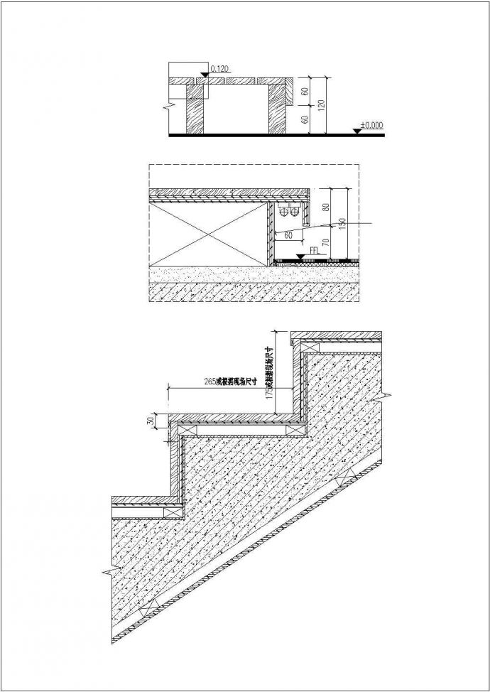 某木地板踏步CAD完整构造设计图_图1