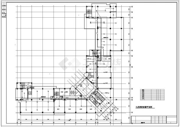 办公楼设计_某办公楼完美消防系统设计cad图纸-图一
