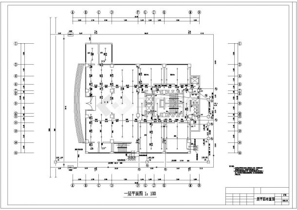 某高层酒店给排水全套设计cad施工图-图二