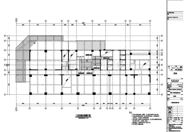 某32层框剪结构办公楼加固结构设计施工CAD图纸-图一