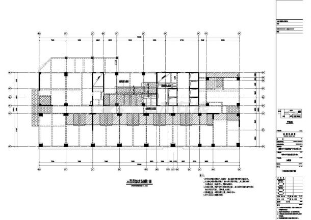 某32层框剪结构办公楼加固结构设计施工CAD图纸-图二