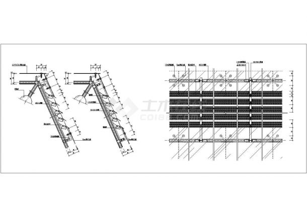  A complete set of construction nodes of point type glass curtain wall CAD - Figure 1