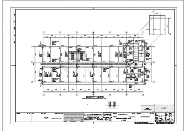 昆山市五层办公楼框架结构设计施工CAD图-图二