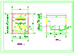 加氯加矾车间cad整套结构建筑设计图-图二