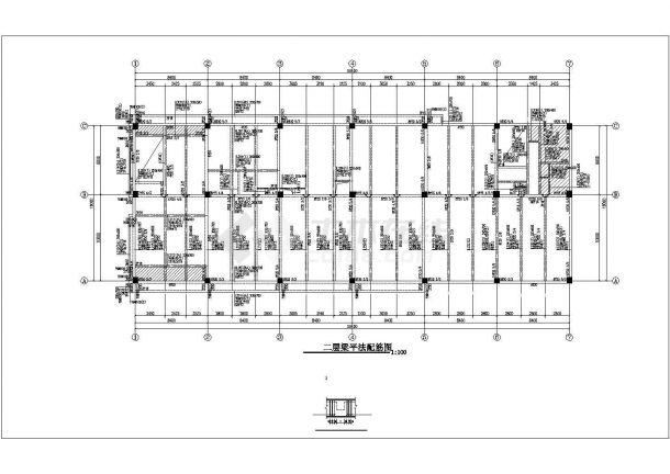 昆山市五层办公楼框架结构设计施工图-图二